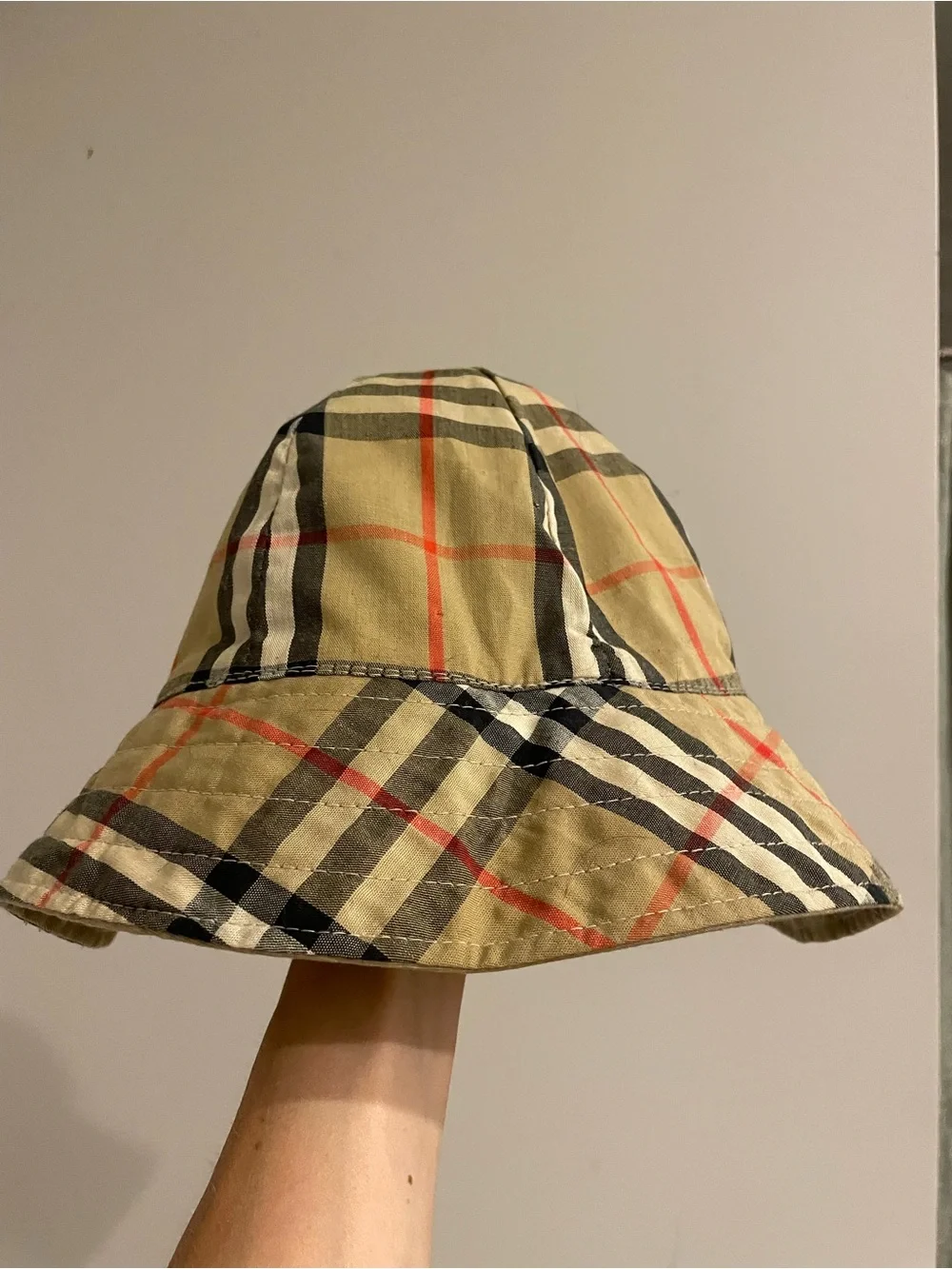 Vintage Burberrys Nova Check Reversible Bucket Hat